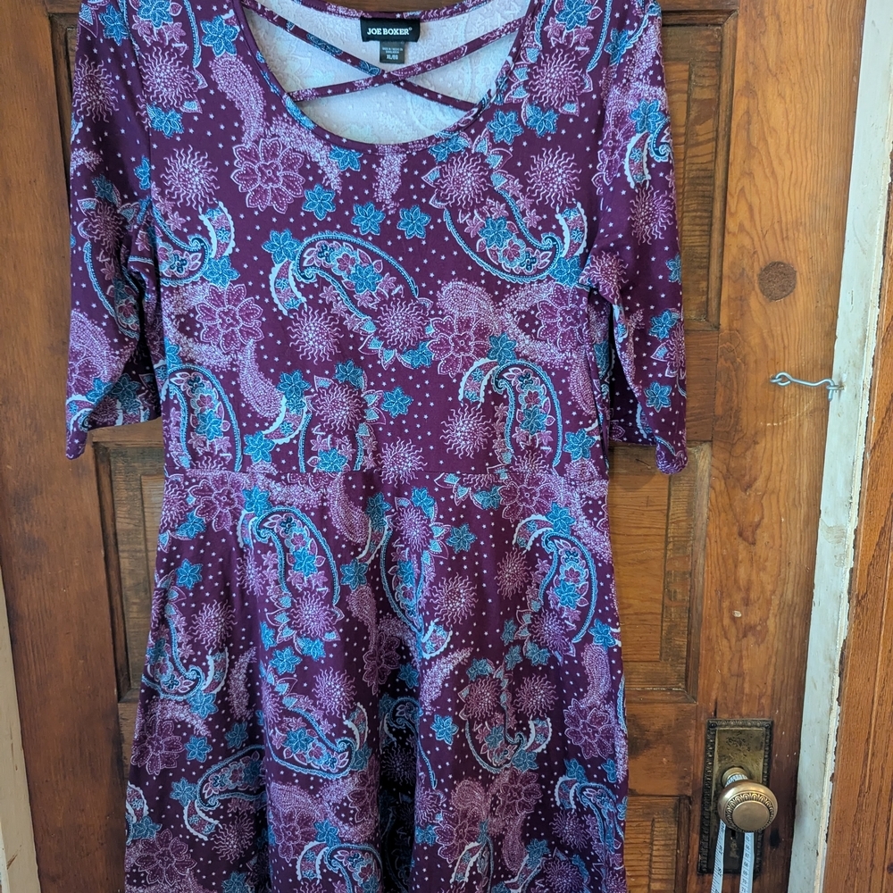 Joe Boxer Purple‎ and Teal Paisley Dress
